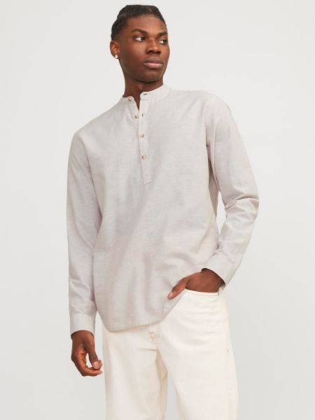 Bilde av JJSummer half planket linen ls shirt