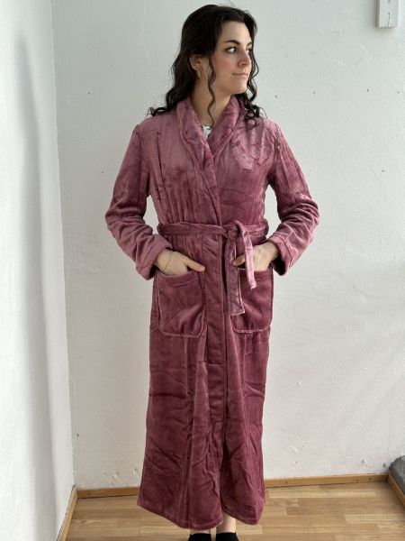Bilde av Solid robe silkfleece morgenkåpe