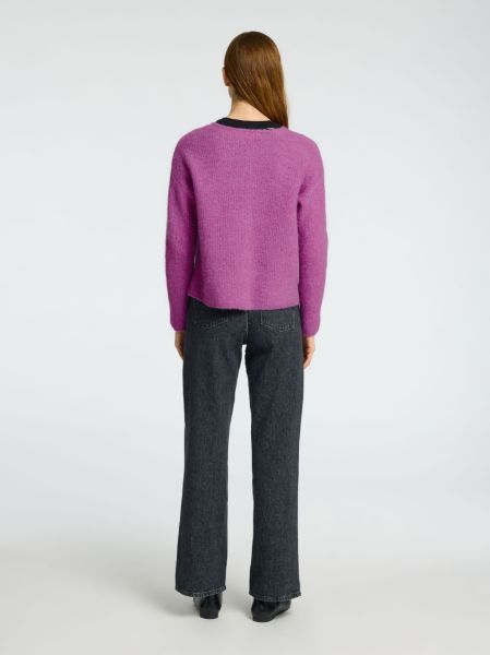Bilde av SlfSia ras ls knit o-neck cardigan