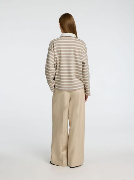 Bilde av SlfWada Ls Stripe Collar Top 