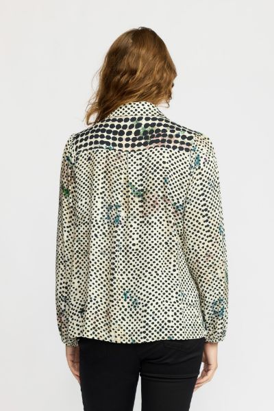 Bilde av Sadaya sort/sand bluse