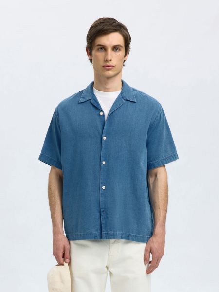 Bilde av Slhrlxrick denim ss shirt