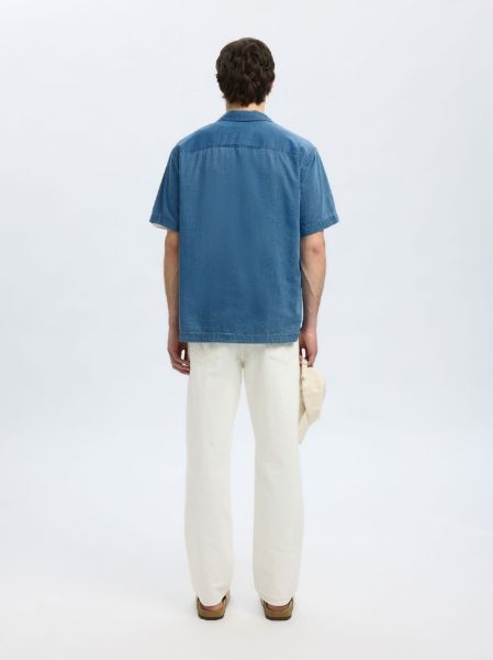 Bilde av Slhrlxrick denim ss shirt
