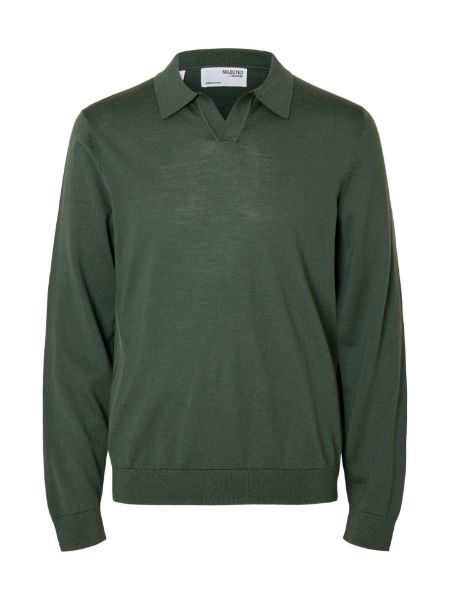 Bilde av SLHTRAY LS KNIT MERINO OPEN POLO