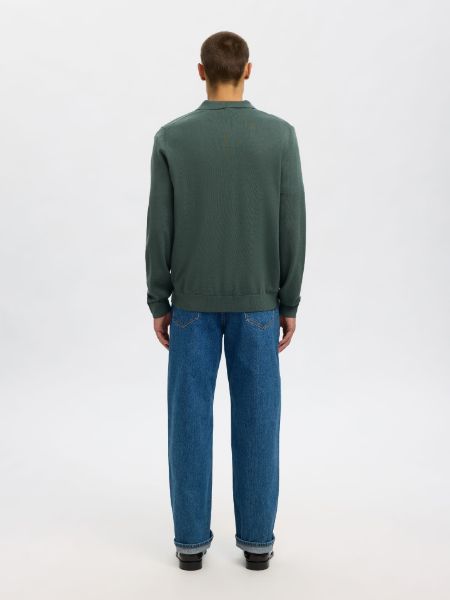 Bilde av SLHTRAY LS KNIT MERINO OPEN POLO