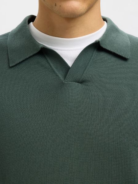 Bilde av SLHTRAY LS KNIT MERINO OPEN POLO
