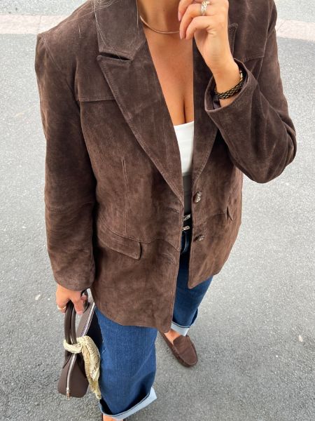 Bilde av Vmpernille ls suede jacket
