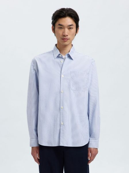 Bilde av SlhRlxjim ox stripe ls shirt
