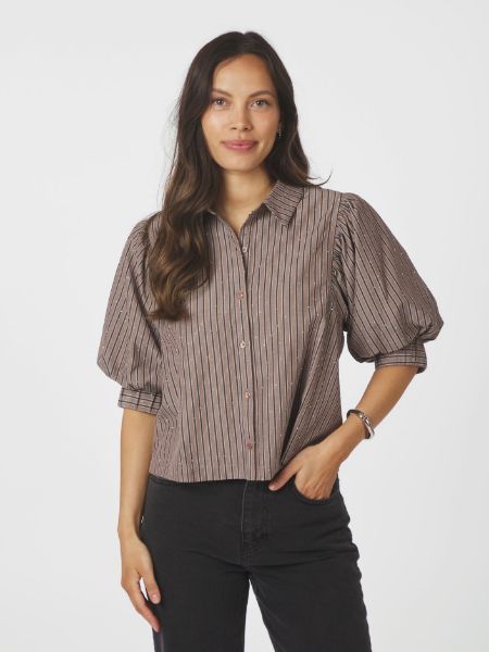 Bilde av Etta Soft Stripe Stone shirt