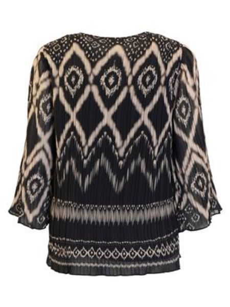 Bilde av Mønstrete plisse topp