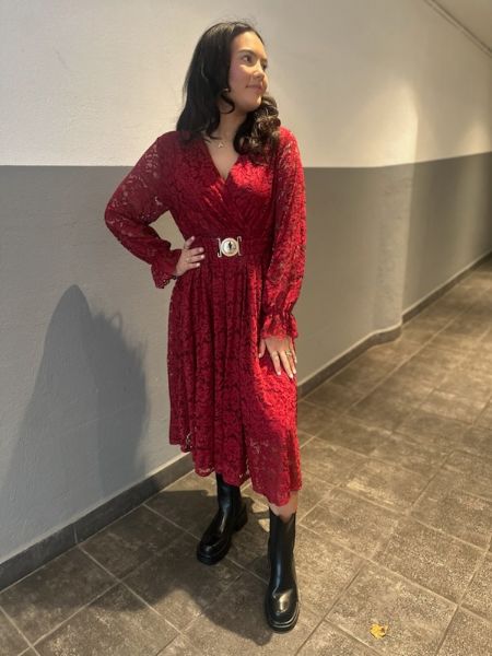 Bilde av Silje kjole vinrød