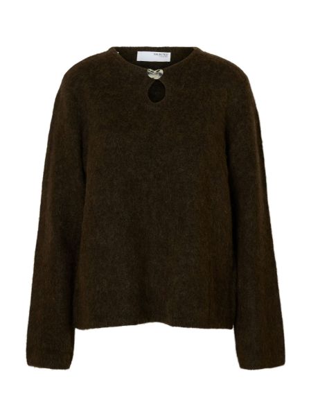 Bilde av Slflulu brushed ls knit keyhole o-neck
