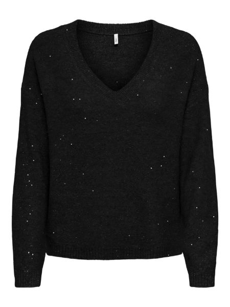 Bilde av OnlArizona ls sequins v-neck pullover knit