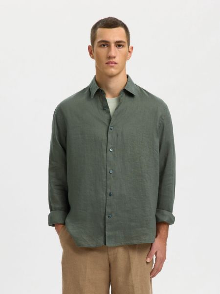 Bilde av SLHREGKylian Linen LS Shirt