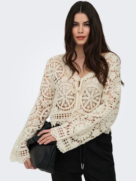 Bilde av OnlWaterly ls crochet tie cardigan knt