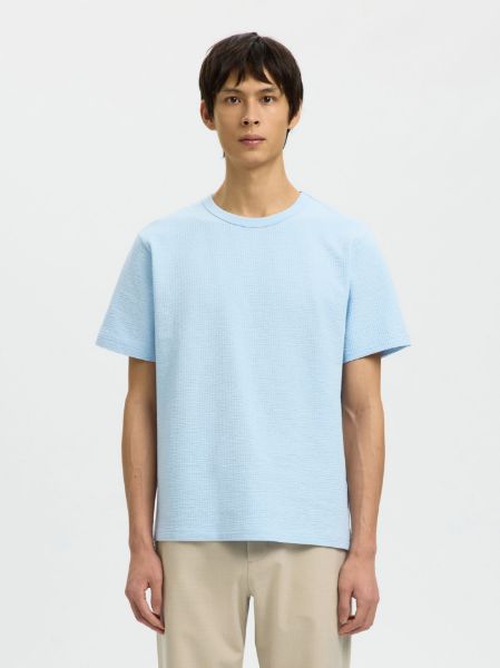 Bilde av SLHSander Seersucker SS O-Neck Tee