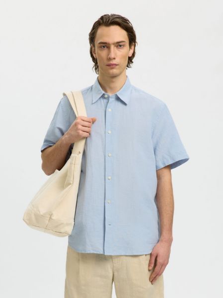 Bilde av SlhRegclay linenblend ss shirt