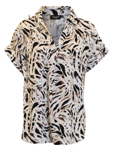 Bilde av Beige bluse med mønster