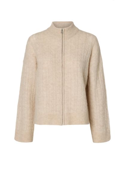 Bilde av SLWLULU CABLE LS KNIT ZIPPER CARDIGAN