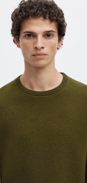 Bilde av SLMROSS LS KNIT STRUCTURE CREW NECK