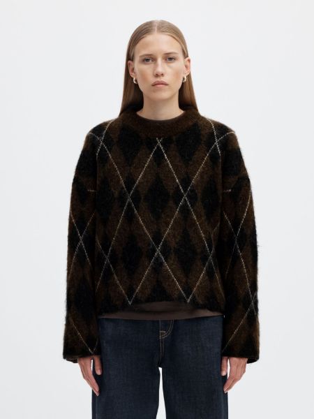 Bilde av SLWLulu Brushed Argyle Knit O-Neck Noos